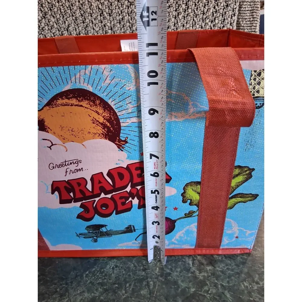TRADER JOE'S Stand Up Collapsible Tote Grocery Bag Sturdy Durable 6 Gallon NEW